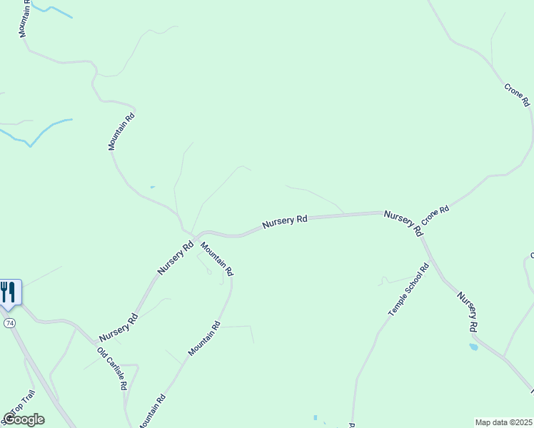 map of restaurants, bars, coffee shops, grocery stores, and more near 5271 Nursery Road in Dover
