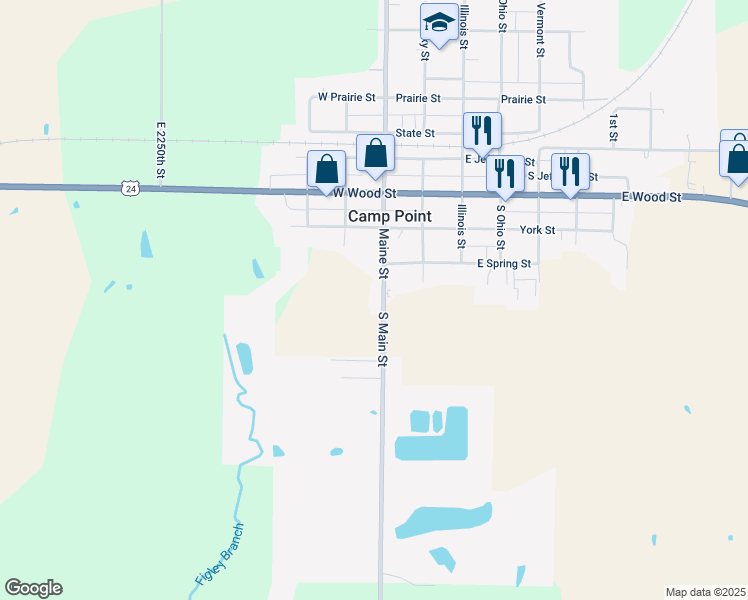 map of restaurants, bars, coffee shops, grocery stores, and more near 514 South Main Street in Camp Point