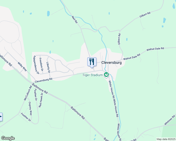 map of restaurants, bars, coffee shops, grocery stores, and more near 105 Cleversburg Road in Shippensburg