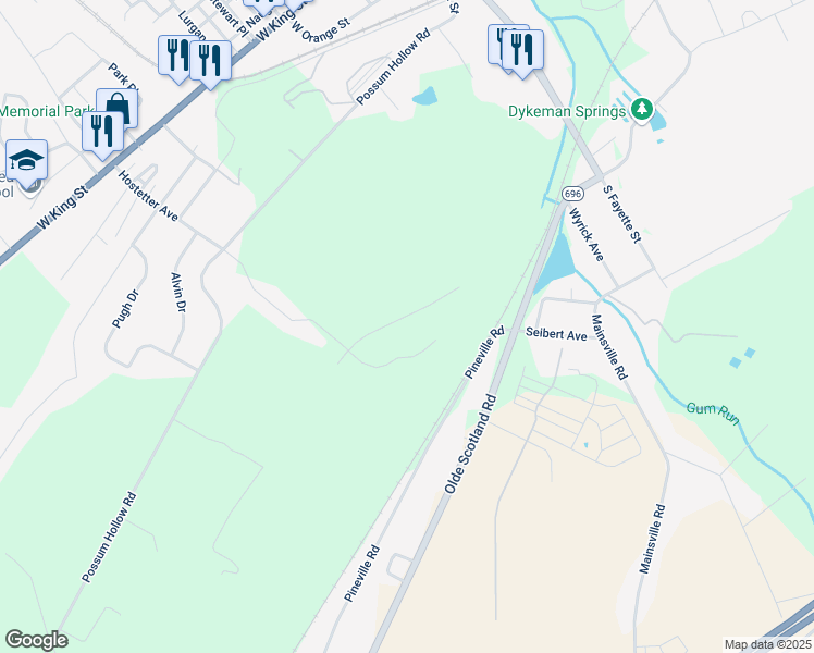 map of restaurants, bars, coffee shops, grocery stores, and more near 870 Remmington Drive in Shippensburg