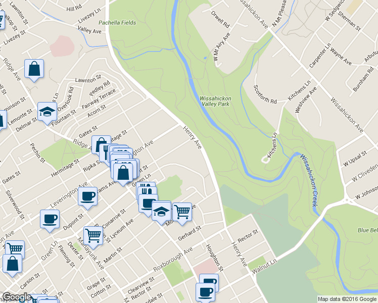map of restaurants, bars, coffee shops, grocery stores, and more near 635 Dupont Street in Philadelphia