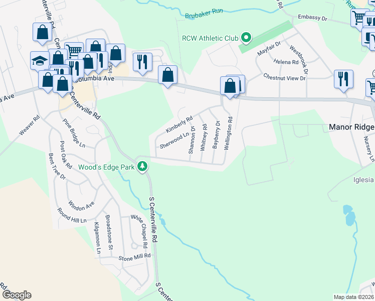 map of restaurants, bars, coffee shops, grocery stores, and more near 120 Shannon Drive in Lancaster