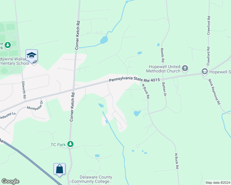 map of restaurants, bars, coffee shops, grocery stores, and more near 205 La Vida Via in Downingtown