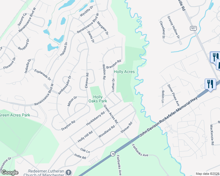 map of restaurants, bars, coffee shops, grocery stores, and more near 501 Green Acres Road in Manchester Township