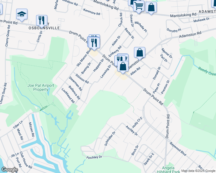 map of restaurants, bars, coffee shops, grocery stores, and more near 42 Poppy Court in Brick Township