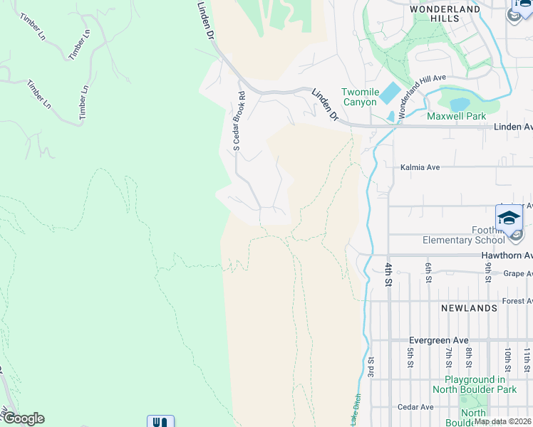 map of restaurants, bars, coffee shops, grocery stores, and more near 12 Boulder View Lane in Boulder