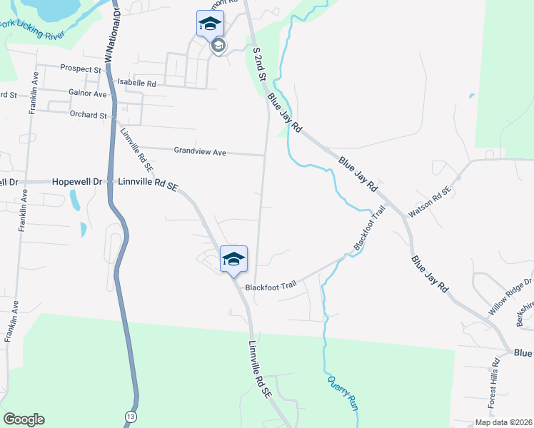map of restaurants, bars, coffee shops, grocery stores, and more near 780 South 2nd Street in Heath