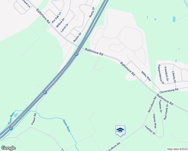map of restaurants, bars, coffee shops, grocery stores, and more near 928 Baltimore Rd in Shippensburg