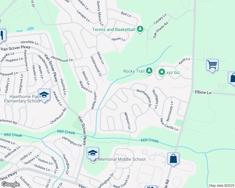 map of restaurants, bars, coffee shops, grocery stores, and more near 2 Normont Lane in Willingboro