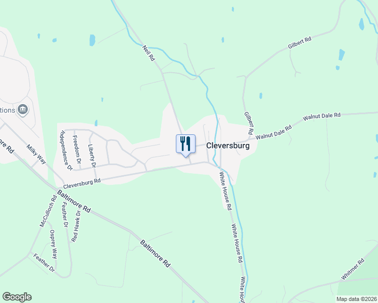 map of restaurants, bars, coffee shops, grocery stores, and more near 65 Cleversburg Road in Shippensburg