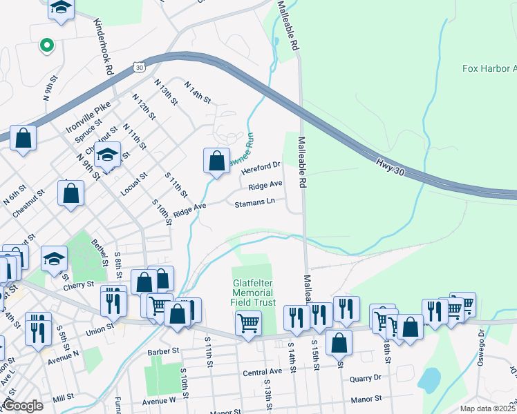 map of restaurants, bars, coffee shops, grocery stores, and more near 1272 Staman Lane in Columbia