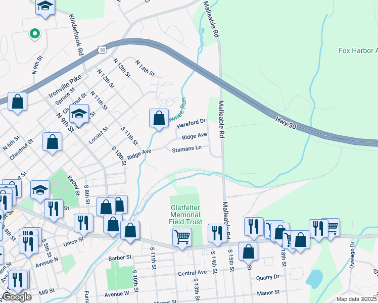 map of restaurants, bars, coffee shops, grocery stores, and more near 1272 Staman Lane in Columbia