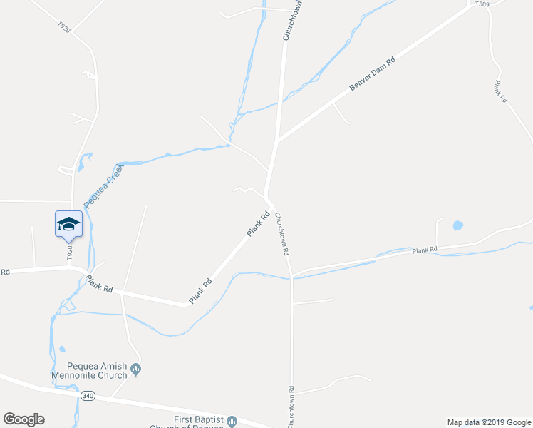 map of restaurants, bars, coffee shops, grocery stores, and more near 6099 Plank Road in Narvon