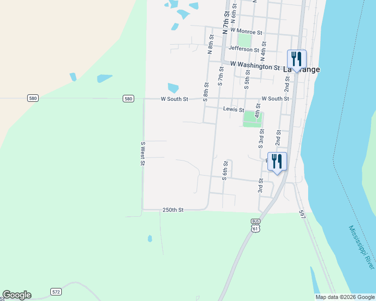 map of restaurants, bars, coffee shops, grocery stores, and more near 1 Henderson Lake Drive in La Grange