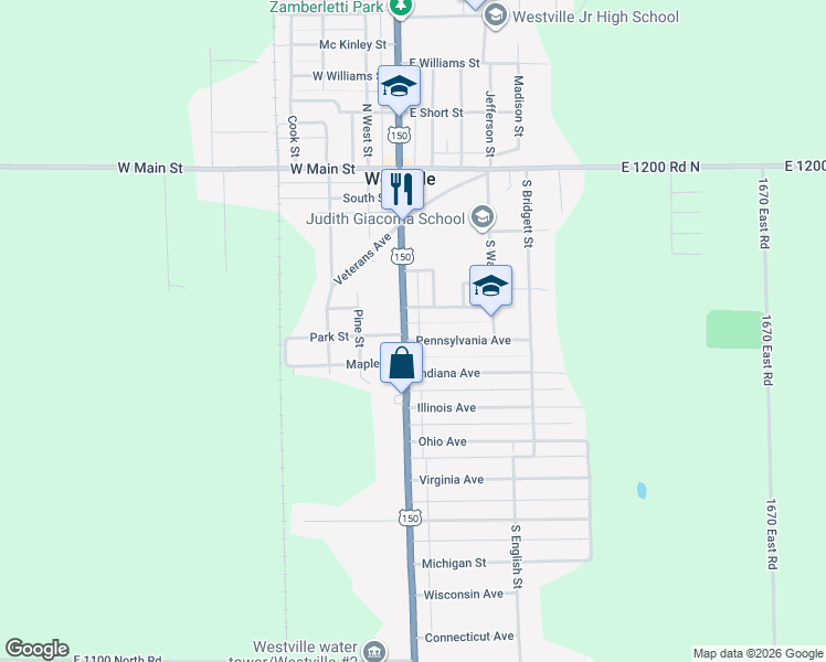 map of restaurants, bars, coffee shops, grocery stores, and more near 100-134 Delaware in Westville