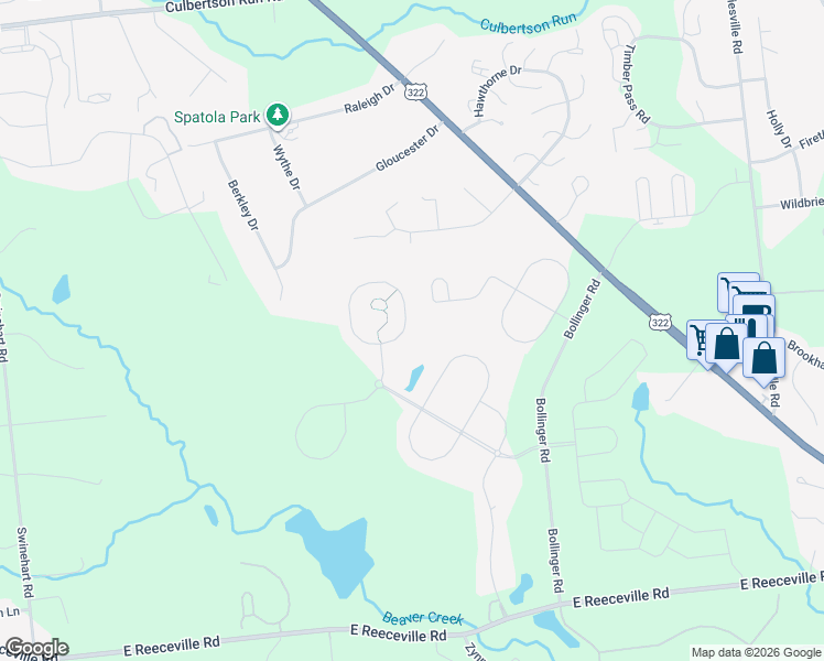 map of restaurants, bars, coffee shops, grocery stores, and more near 613 Prizer Court in Downingtown