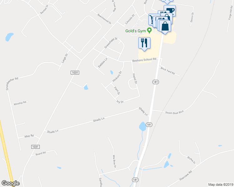 map of restaurants, bars, coffee shops, grocery stores, and more near 30 Fern Drive in Manchester