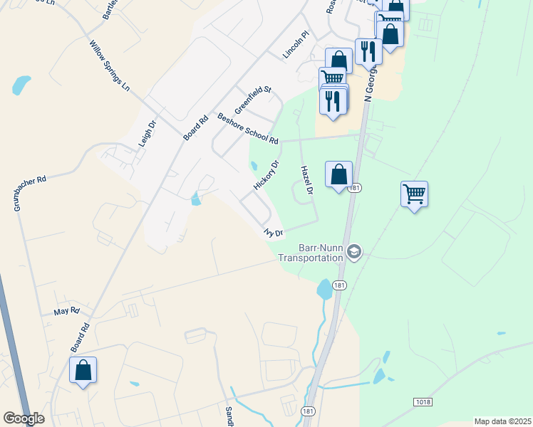 map of restaurants, bars, coffee shops, grocery stores, and more near 30 Fern Drive in Manchester