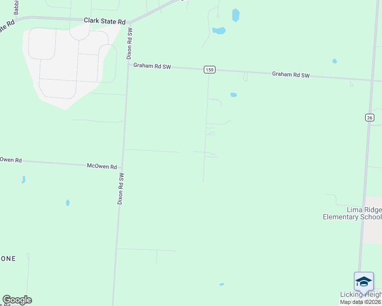 map of restaurants, bars, coffee shops, grocery stores, and more near 354 Merritt Road Southwest in Pataskala