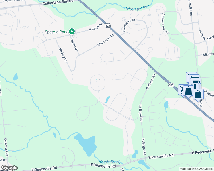 map of restaurants, bars, coffee shops, grocery stores, and more near 613 Prizer Court in Downingtown