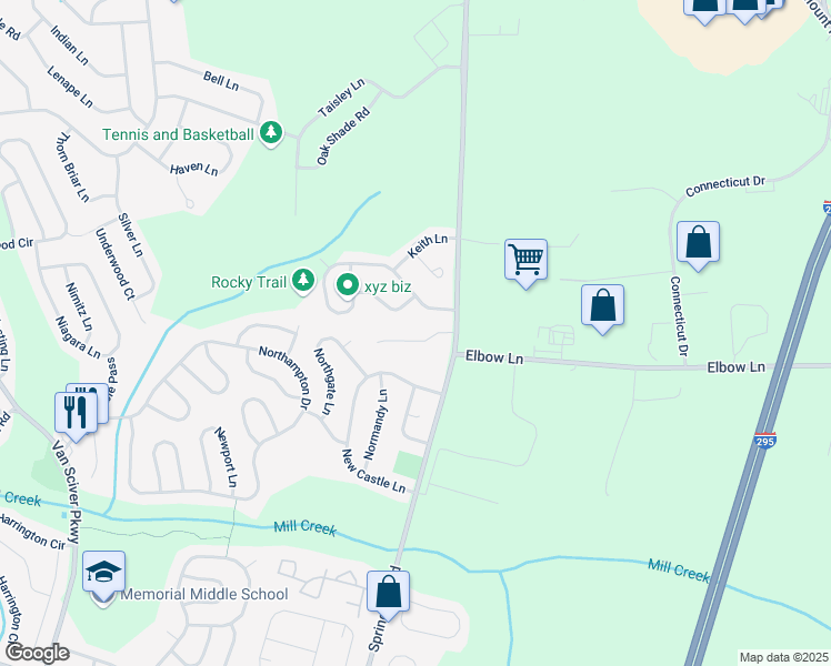 map of restaurants, bars, coffee shops, grocery stores, and more near 6 Society Court in Burlington