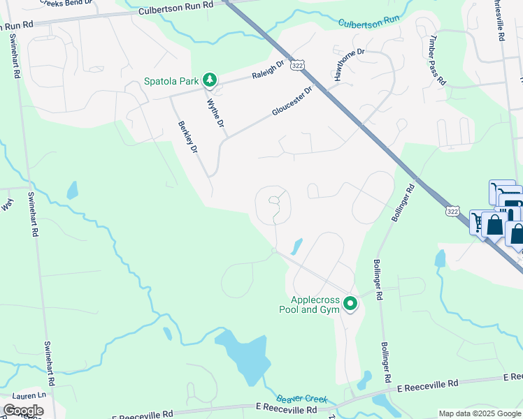 map of restaurants, bars, coffee shops, grocery stores, and more near 542 Prizer Court in Downingtown