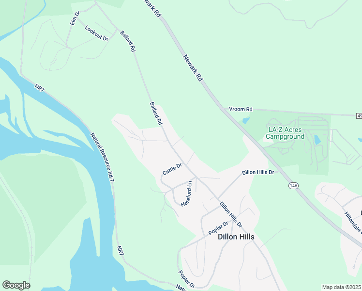 map of restaurants, bars, coffee shops, grocery stores, and more near 6060 Ballard Road in Nashport