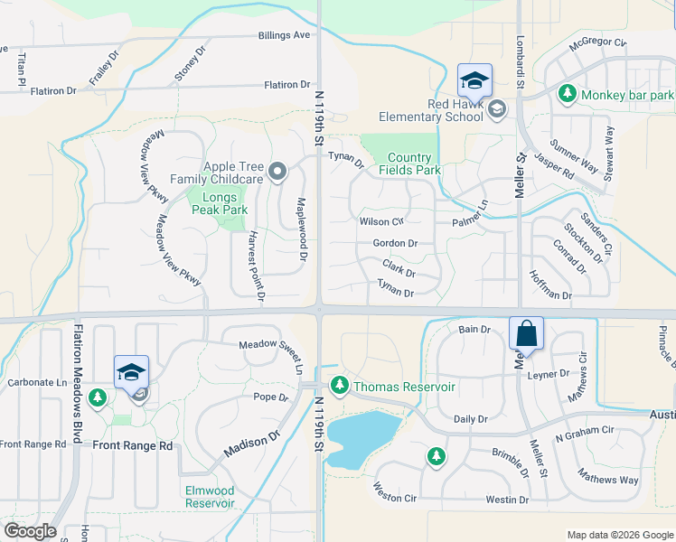 map of restaurants, bars, coffee shops, grocery stores, and more near 432 Tynan Court in Erie