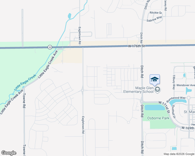 map of restaurants, bars, coffee shops, grocery stores, and more near 17338 Eagletown Road in Westfield