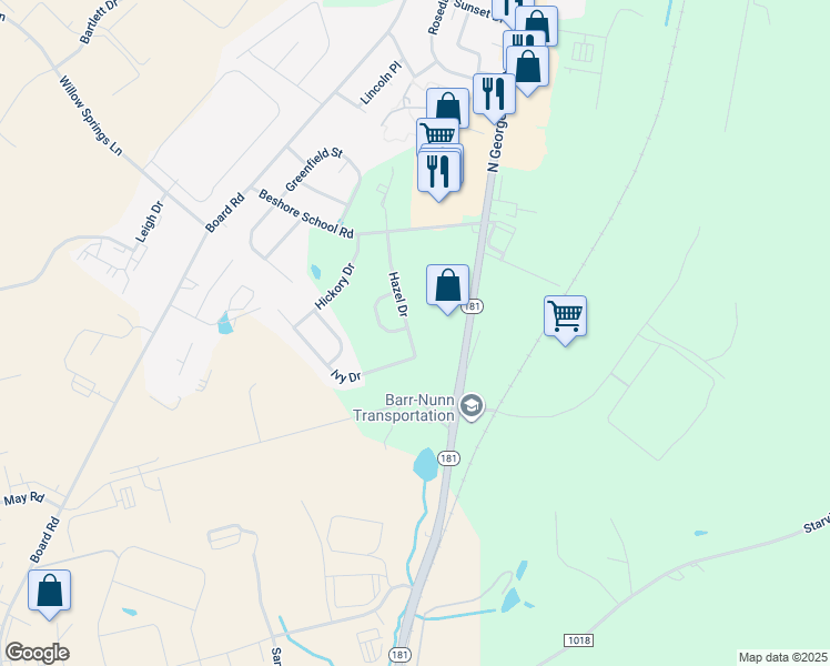 map of restaurants, bars, coffee shops, grocery stores, and more near 150 Hazel Drive in Manchester
