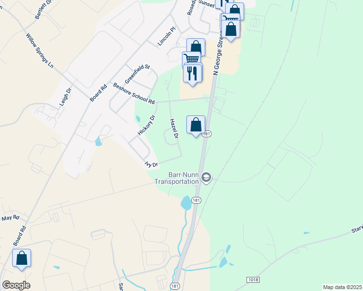 map of restaurants, bars, coffee shops, grocery stores, and more near 150 Hazel Drive in Manchester