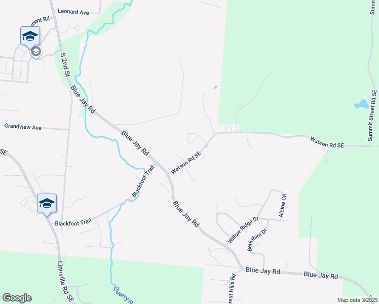 map of restaurants, bars, coffee shops, grocery stores, and more near 1682 Watson Road Southeast in Heath