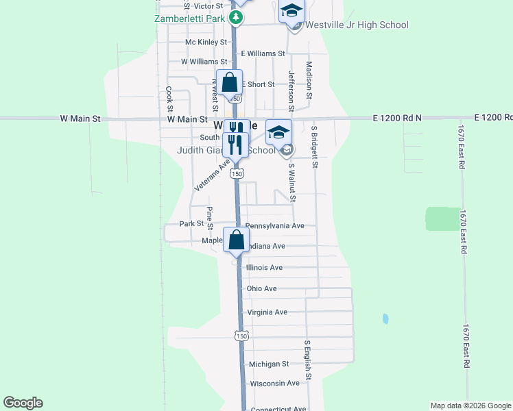 map of restaurants, bars, coffee shops, grocery stores, and more near 134 Delaware in Westville