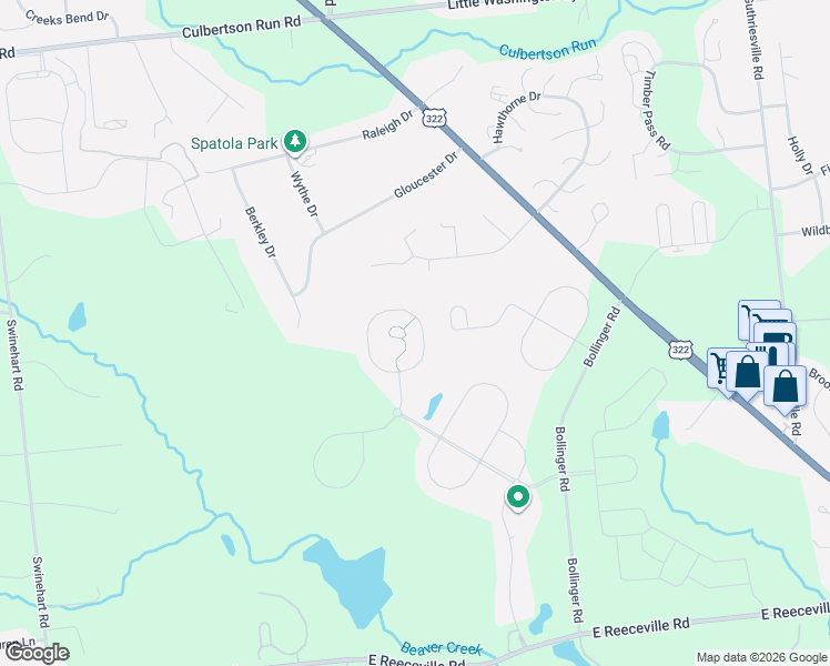 map of restaurants, bars, coffee shops, grocery stores, and more near 613 Prizer Court in Downingtown