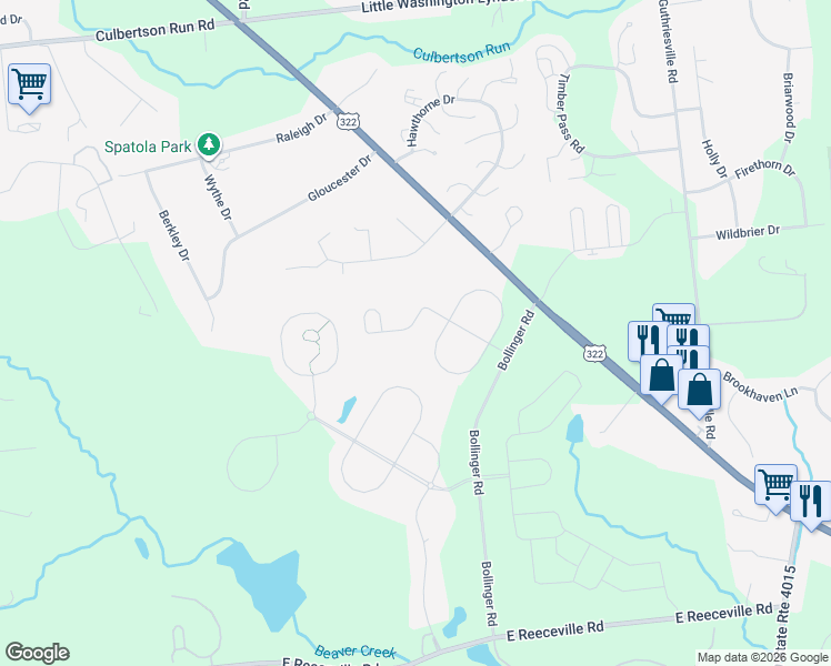 map of restaurants, bars, coffee shops, grocery stores, and more near 813 South Haines Circle in Downingtown