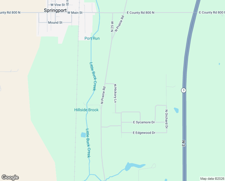 map of restaurants, bars, coffee shops, grocery stores, and more near 7291 North Hickory Lane in Springport