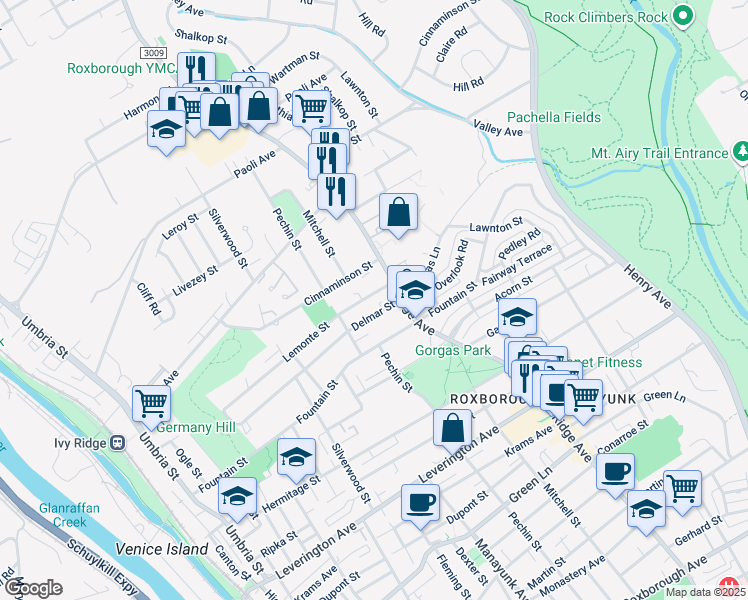 map of restaurants, bars, coffee shops, grocery stores, and more near 441 Lemonte Street in Philadelphia