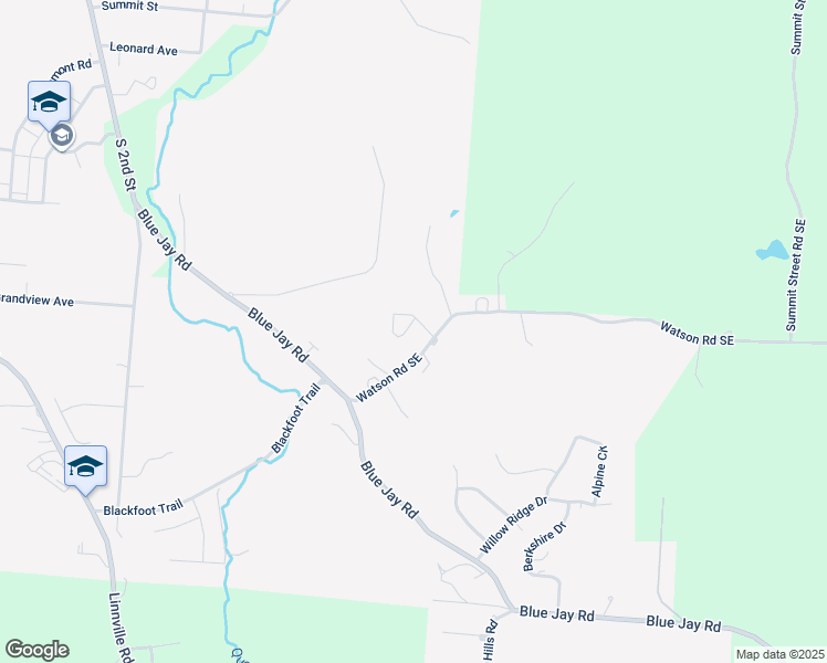 map of restaurants, bars, coffee shops, grocery stores, and more near 1710 Watson Road Southeast in Heath