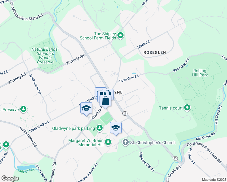 map of restaurants, bars, coffee shops, grocery stores, and more near in Montgomery County