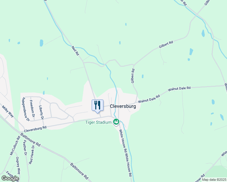 map of restaurants, bars, coffee shops, grocery stores, and more near 115 Railroad Ln in Shippensburg