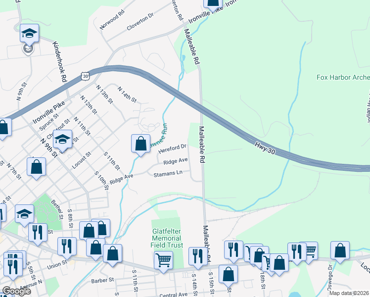 map of restaurants, bars, coffee shops, grocery stores, and more near 220 Pheasant Drive in Columbia