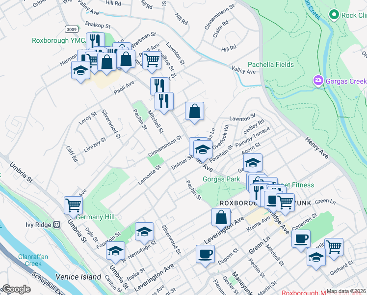 map of restaurants, bars, coffee shops, grocery stores, and more near 473 Cinnaminson Street in Philadelphia