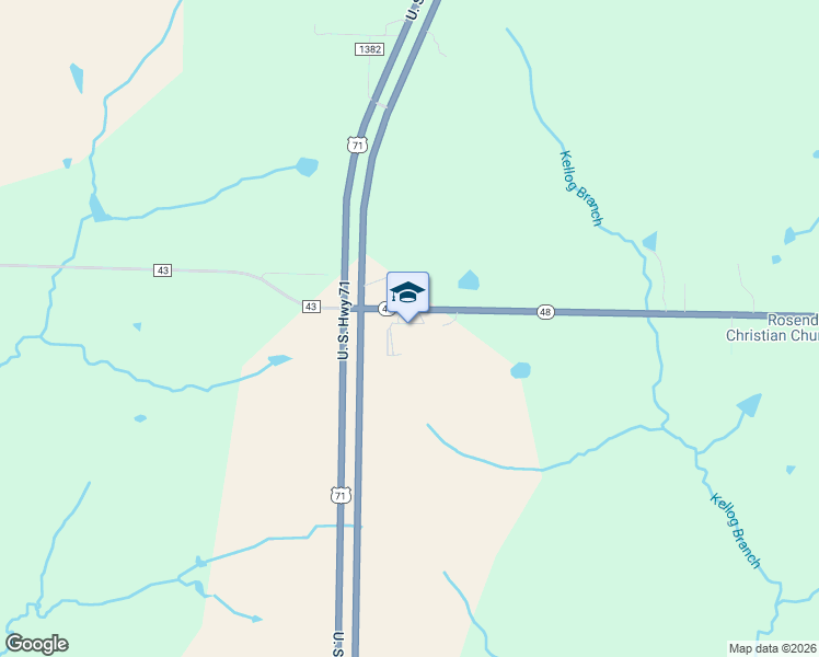 map of restaurants, bars, coffee shops, grocery stores, and more near 9120 Missouri 48 in Rosendale