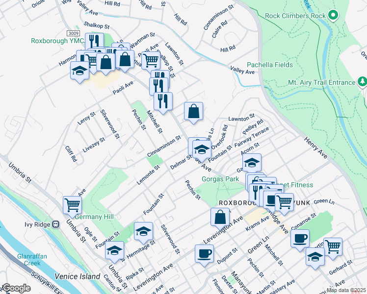 map of restaurants, bars, coffee shops, grocery stores, and more near 446 Lemonte Street in Philadelphia