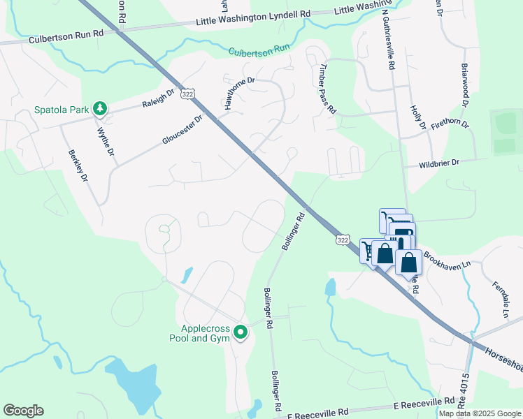 map of restaurants, bars, coffee shops, grocery stores, and more near 728 North Haines Circle in Downingtown