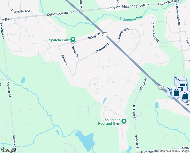 map of restaurants, bars, coffee shops, grocery stores, and more near 577 Prizer Court in Downingtown