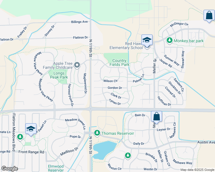 map of restaurants, bars, coffee shops, grocery stores, and more near 1875 Gordon Drive in Erie