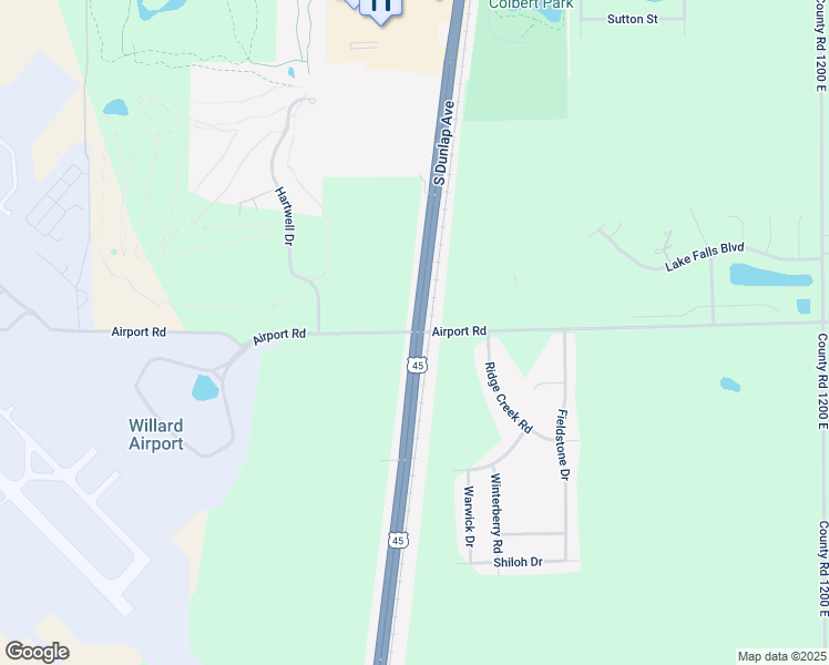 map of restaurants, bars, coffee shops, grocery stores, and more near Airport Road in Savoy
