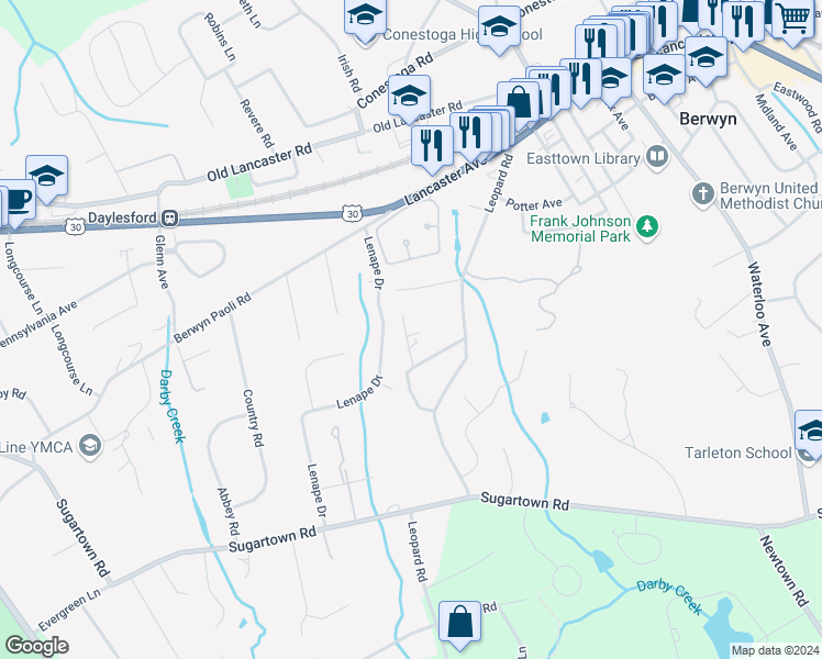 map of restaurants, bars, coffee shops, grocery stores, and more near 235 Hearn Avenue in Berwyn
