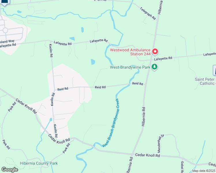 map of restaurants, bars, coffee shops, grocery stores, and more near 253 Reid Road in Coatesville